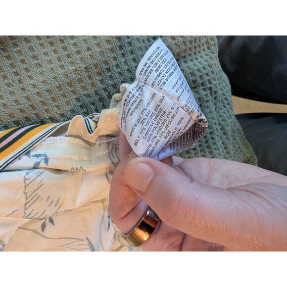 Tory Burch Women's Size Medium Cora White Print Silk Shirt Midi Dress RTR $495 - Picture 7 of 8